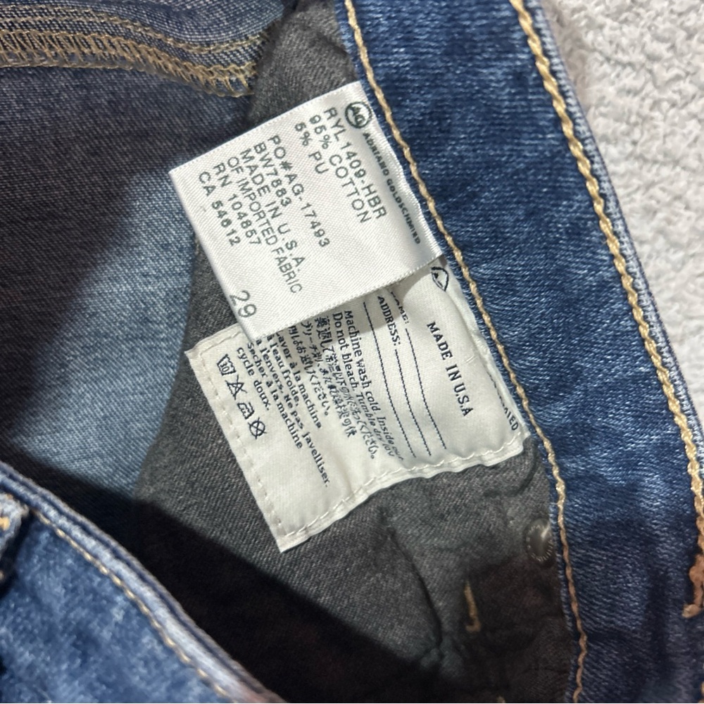 AG Adriano Goldschmied The City Short Rolled Hem Dark Blue Denim Shorts - Picture 11 of 12